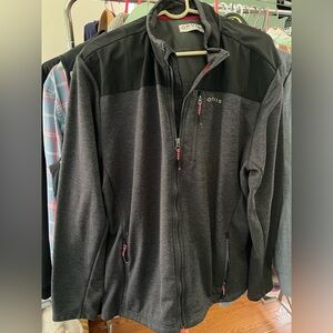 ORVIS Heather Gray Zip Fleece Jacket with Zip Pockets LIKE NEW